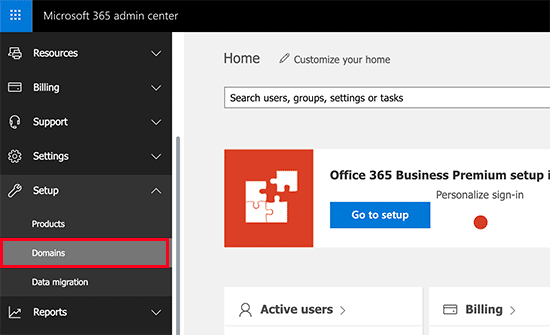 Set up domain