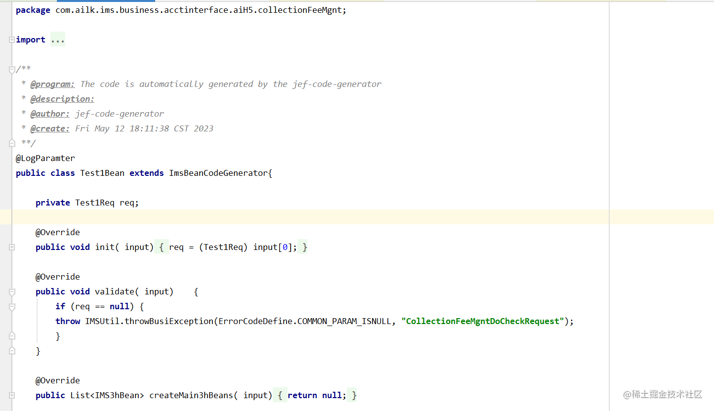 Jef-code-generator代码生成工具使用方式