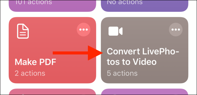 Select "Convert LivePhotos to Video."