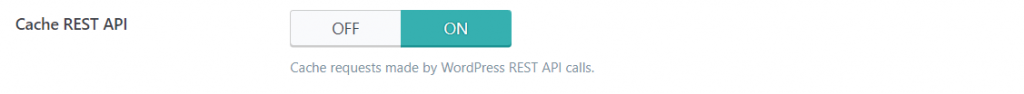 为 WordPress REST API 调用打开缓存的选项。