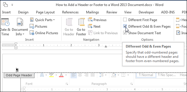 如何在Word文档中添加页眉或页脚
