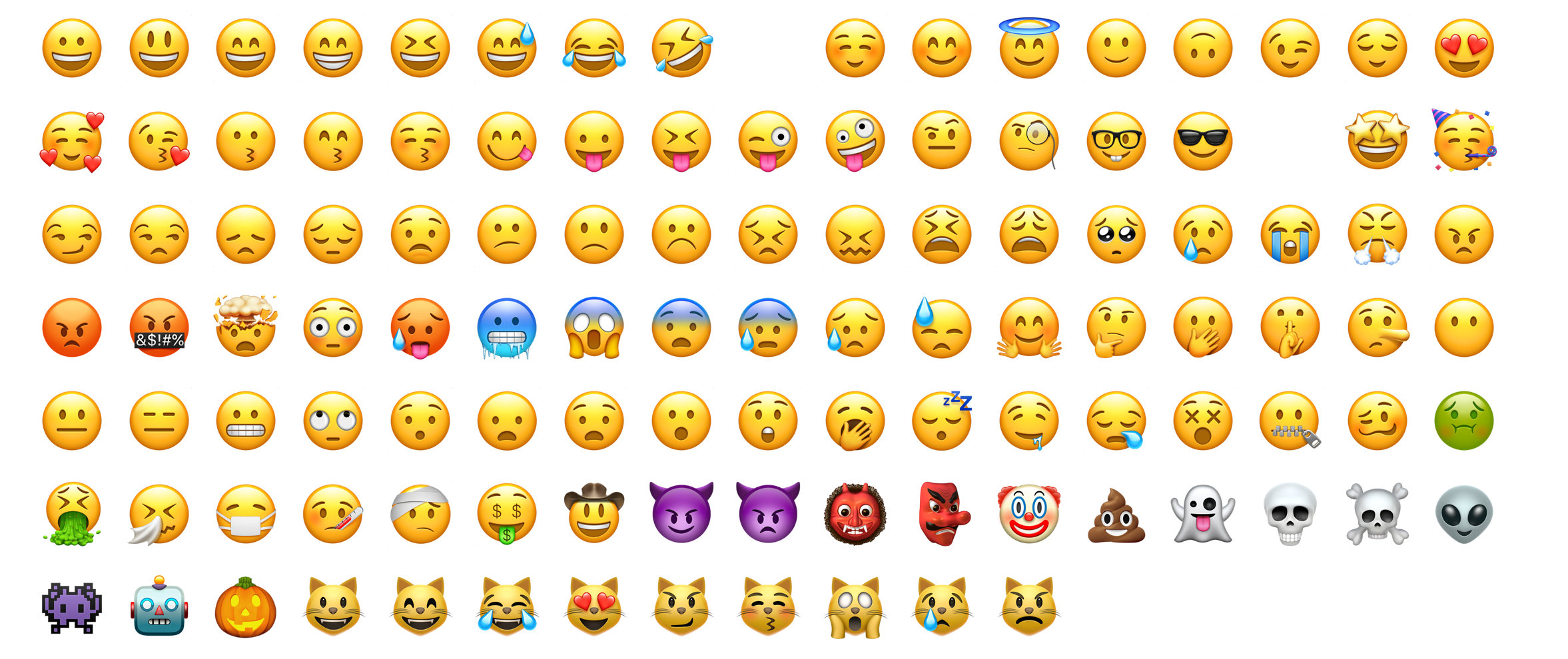 苹果emoji表情对应文字图片