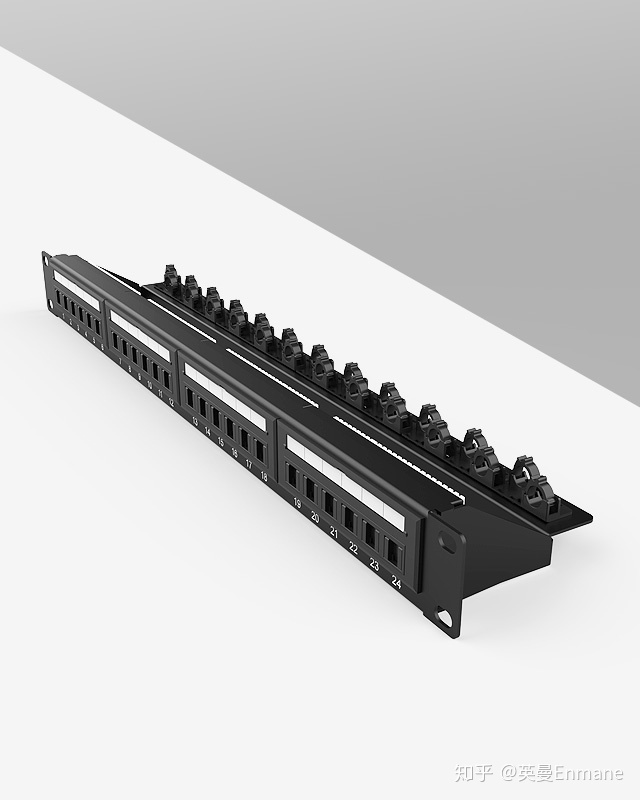 24口光纤配线架cad块1u网络配线架的连接原理是啥