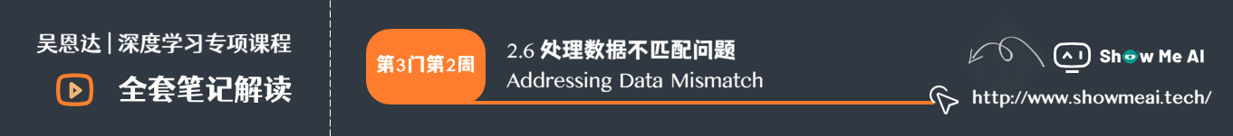 处理数据不匹配问题 Addressing Data Mismatch