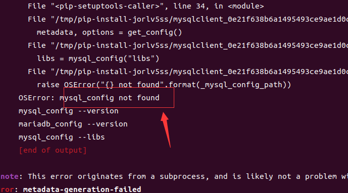 ubuntu-pip-install-mysqlclient-error-metadata-generation-failed