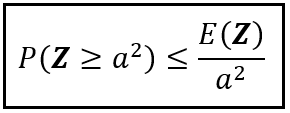 使用马尔可夫不等式确定 P(Z ≥ a²) 的上限