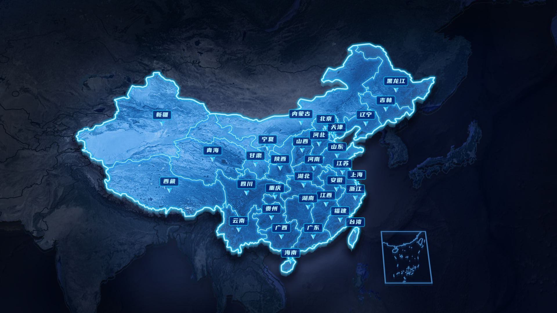 4000字告诉你:炫酷三维地图可视化大屏效果,是如何做到的?