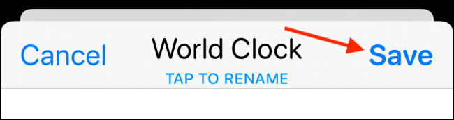 Tap "Save."