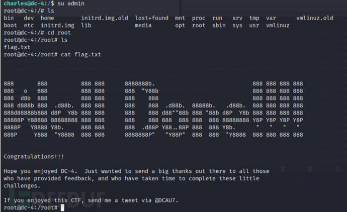 Vulhub 练习 DC-4靶机完整复现