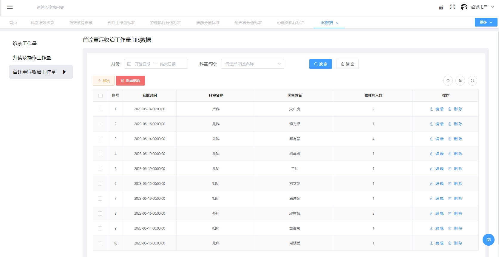 医院绩效系统源码：基础数据管理、核算方法和分配规则、KPI评分公式等功能