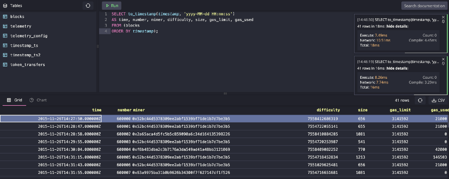 streaming ethereum data to questdb