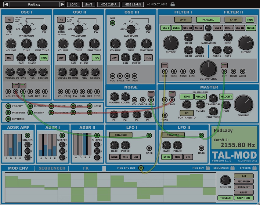 功能强大的声音模拟合成软件Togu Audio Line TAL-Mod 1.9.7