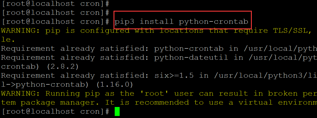 Python 安装 Crontab 依赖
