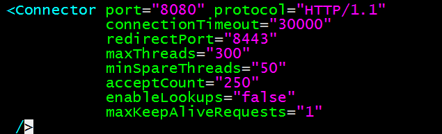 I changed the parameters, and it doubled the performance of Tomcat and JVM!