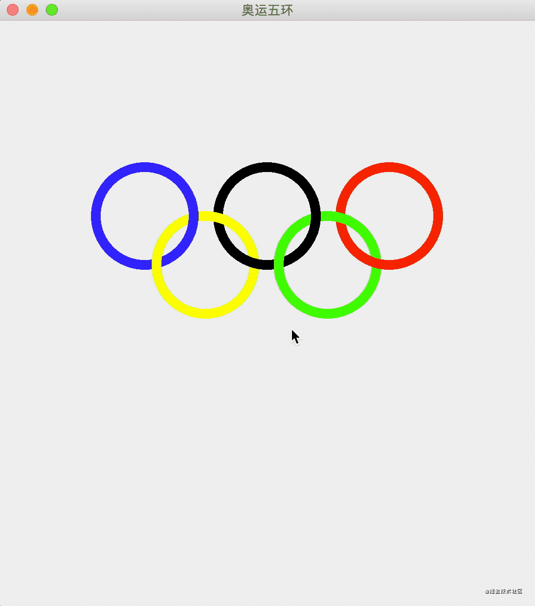 弘扬奥运精神我们49行画个奥运五环