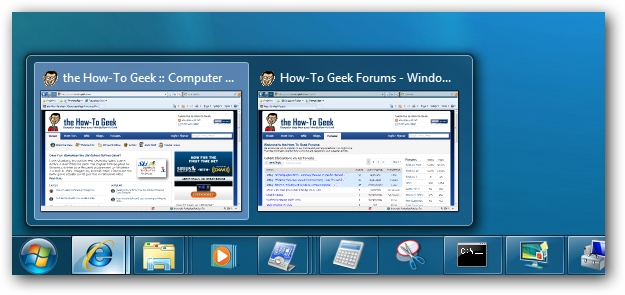 Windows 7 Taskbar Previews