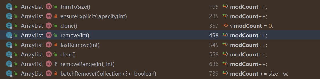 ArrayList-modCount