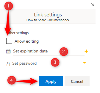 Link settings