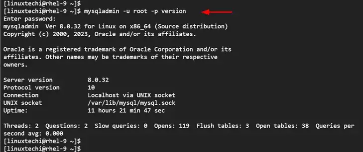 Check-MySQL-Database-Server-Version-RHEL9