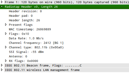 RadioTap Wireshark