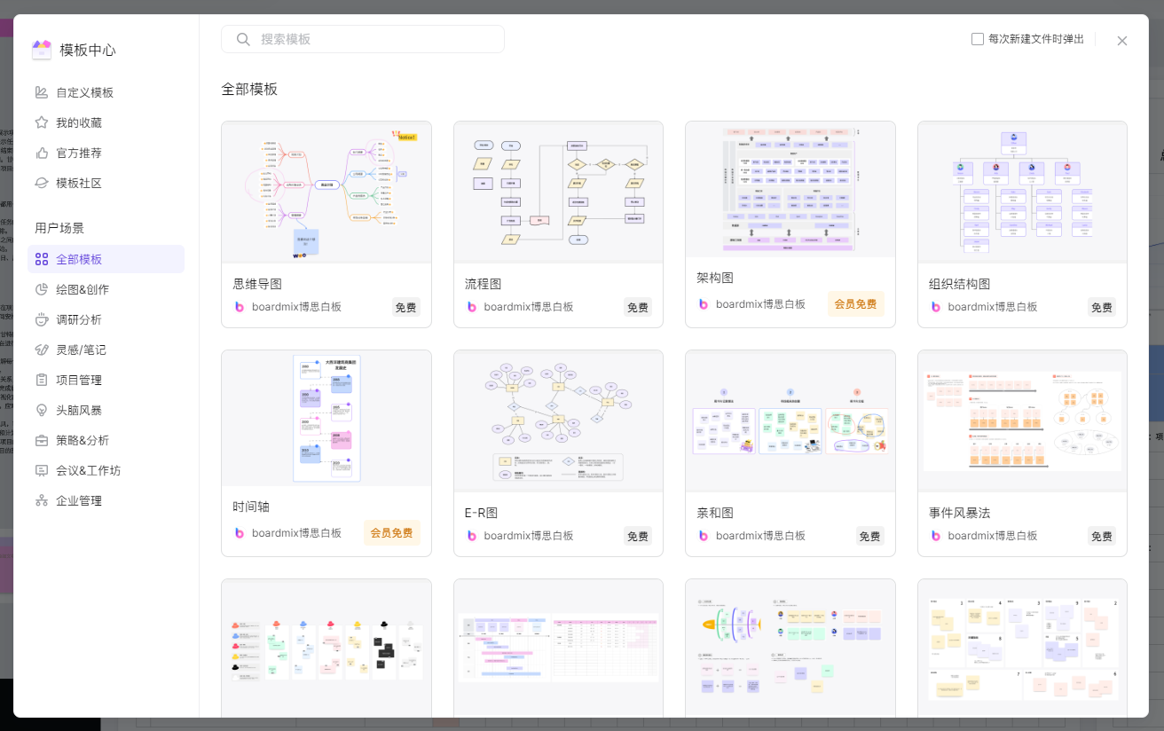 boardmix模板中心