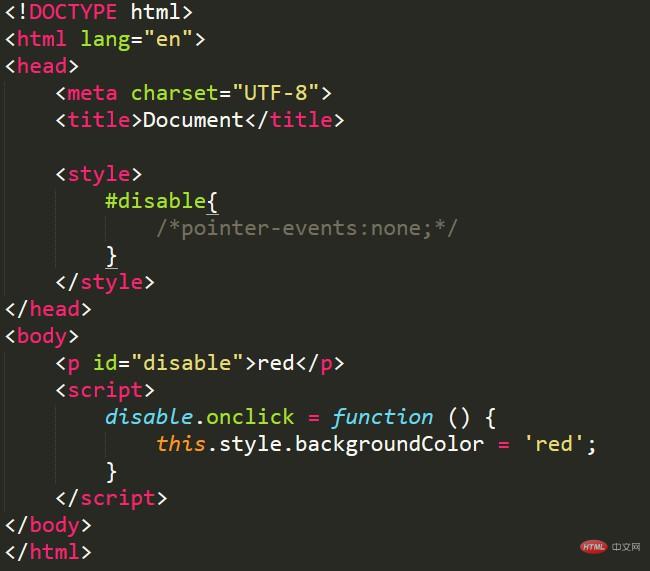 html 标签不可点击事件,css设置元素不可点击-CSDN博客