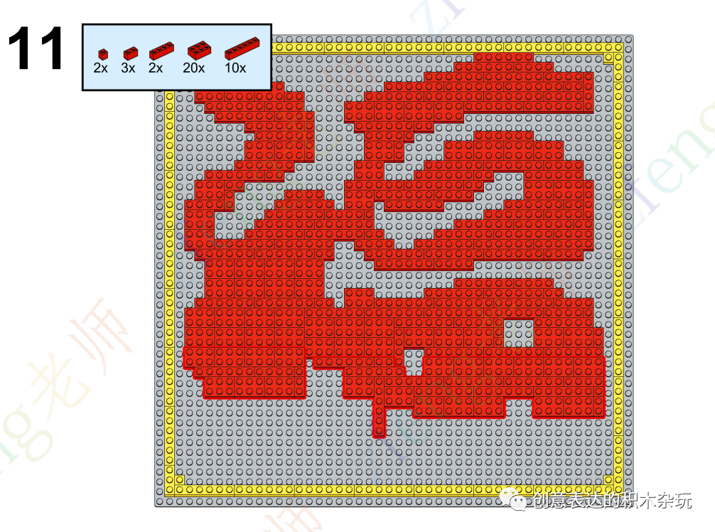 小颗粒积木步骤图纸新年到五福到快来用乐高小颗粒积木把五福搭建出来