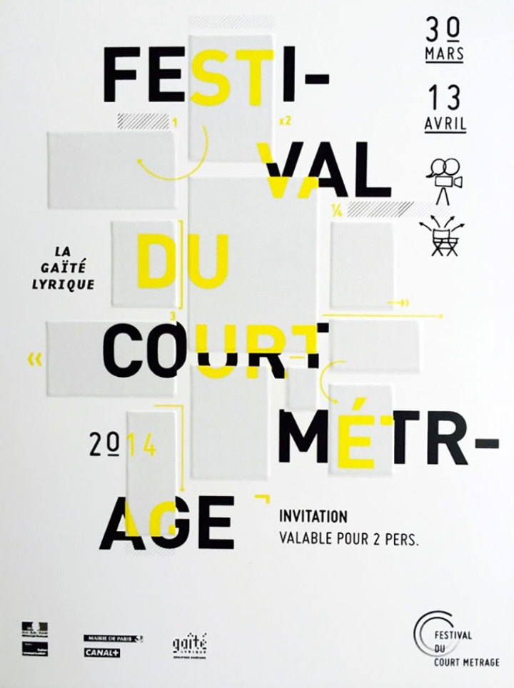 设计灵感色彩叠加这样的海报层次感更强