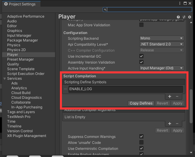 Scripting Define Symbols