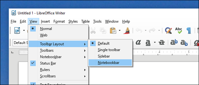 libreoffice_如何在LibreOffice中启用实验性的u201c Ribbonu201d界面_ 