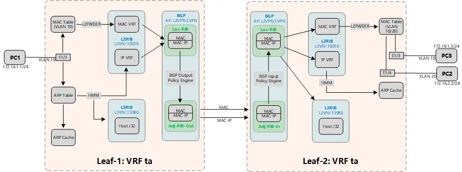 6 基于BGP EVPN实现Cisco VxLAN控制层面之MAC-IP学习和主机路由通告