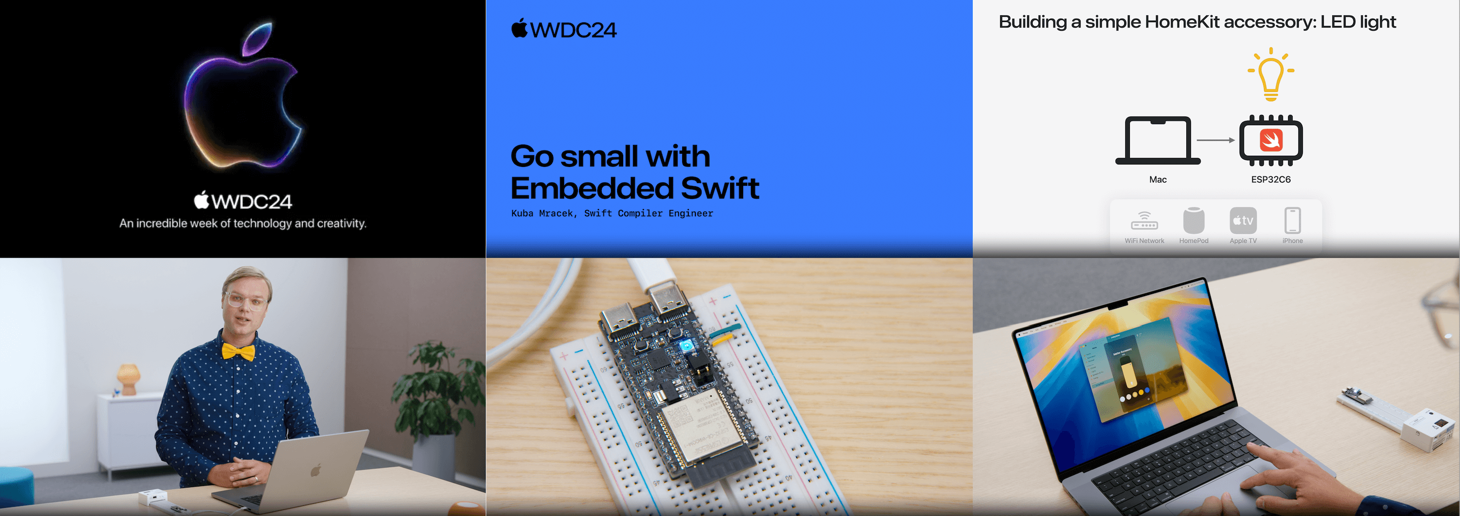 ESP32-C<span style='color:red;'>6</span> 闪耀 Apple <span style='color:red;'>WWDC</span><span style='color:red;'>24</span>｜使用 Embedded Swift 构建 Matter 设备