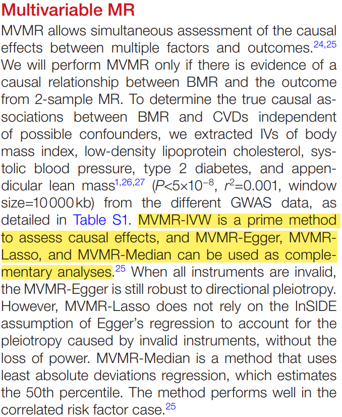 双向孟德尔随机化 | 基础代谢率与心血管疾病因果关系研究发表医学一区文章...