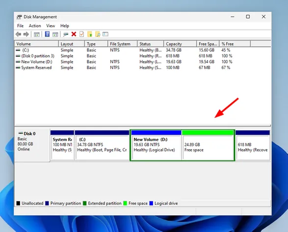 Free-space-partition-after-shrink-windows11