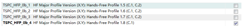 蓝牙BQB认证 - HFP profile配置说明