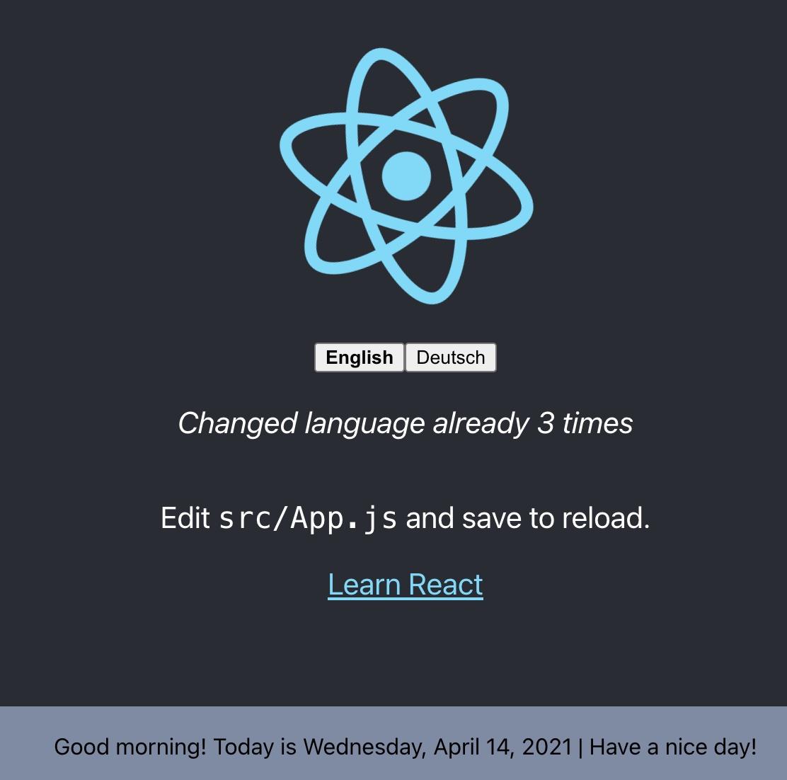 react translations