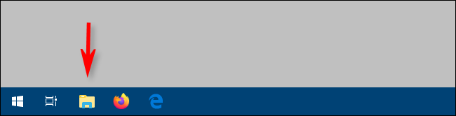 Open File Explorerer in Windows 10 by clicking this icon