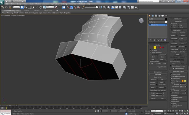 3D 工作室最大建模教程未来派螺栓枪