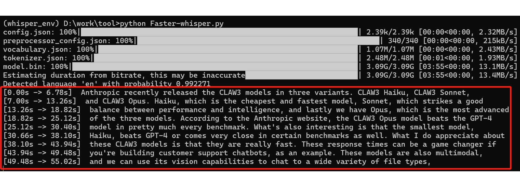 超快的 AI 实时语音转文字，比 OpenAI 的 Whisper 快4倍 -- 开源项目 Faster Whisper