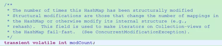 面试官：HashMap中变量modCount的真实作用是什么