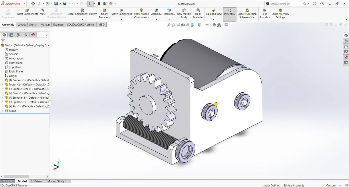 SOLIDWORKS装配体按比例缩放