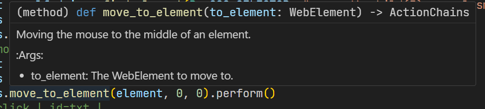 【Python】selenium遇到ActionChains.move_to_element() takes 2 positional ...