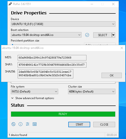 Rufus ISO Hash Values