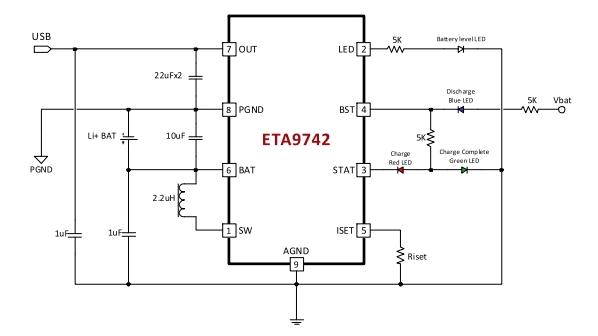 钰泰-ETA9742三合一移动电源芯片