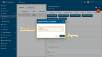 选择您要分配该设备的客户，然后点击“分配”；