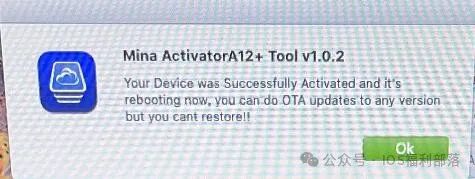 minaActivatorA12+物主锁完美解信号，可登iCloud，有消息通知，支持iOS17.5.1+