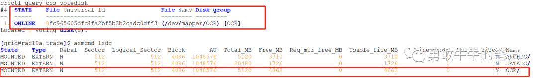 Oracle-12c版本之后替换OCR磁盘组步骤