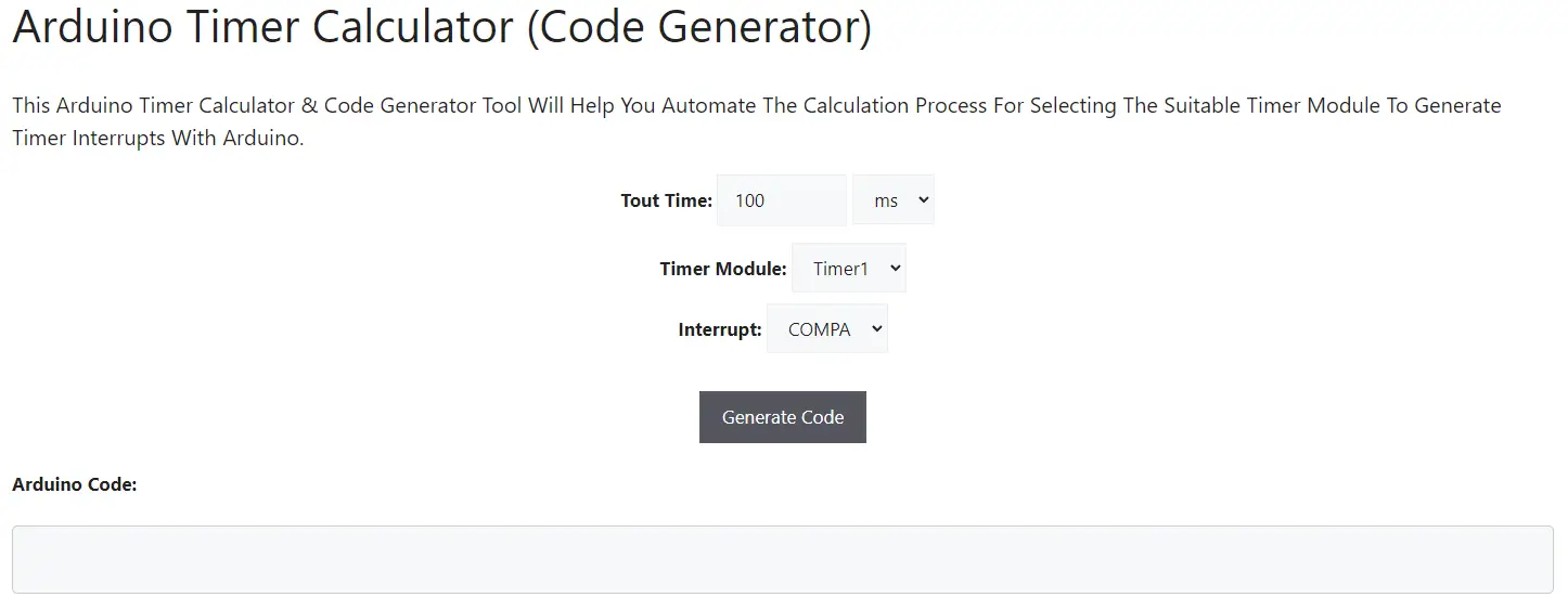 Arduino-Timer-Calculator