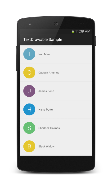 android 文字drawable,TextDrawable