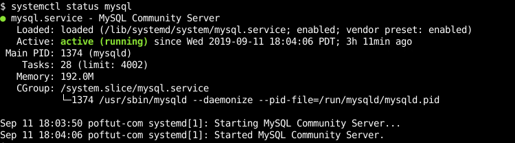 Check MySQL Service Status